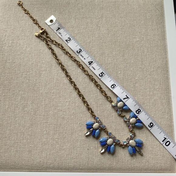 J. Crew Blue Gold Iridescent Necklace - Picture 6 of 10
